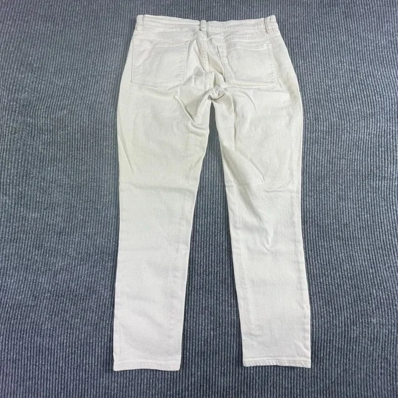 J Crew Jeans Womens 29 White Denim Skinny‎ Zipped Pockets Stretch Mid Rise 32x27 - Picture 12 of 15